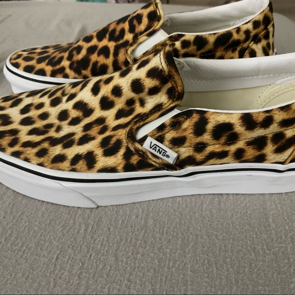 Unisex cheetah print vans